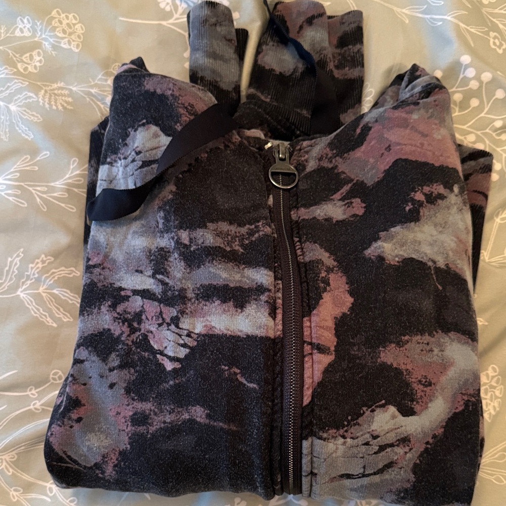 Athleta Abstract Patterned Hooded Jacket purple, … - image 10